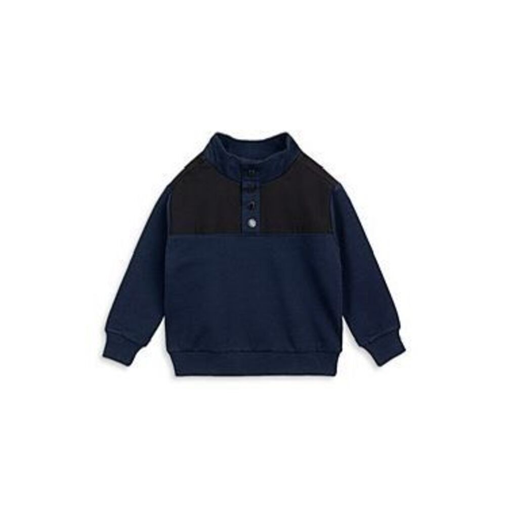 Miles the Label Boys' Half Snap Color Block Sweatshirt -‎ Big Kid Size 10
